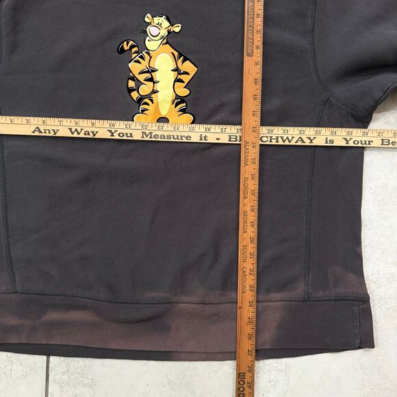 VTG Disney Tigger Winnie The Pooh Grey Crewneck Sweater Size XXL Vintage Fade - Picture 8 of 8